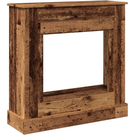 Cadre de cheminée vieux bois 90x30x90 cm bois d'ingénierie CFW23350