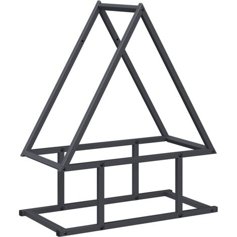 Portant de bois chauffage anthracite 50x25x60 cm CFW81962 (1/5)