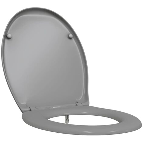 Siège de Toilette à Libération Rapide Gris 44,8 x 37,3 x 4,2 cm CFW58620 (1/5)