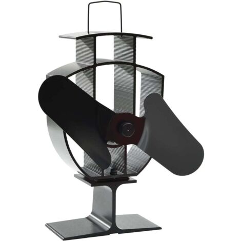 Ventilateur de poêle alimenté par chaleur 2 pales Noir CFW61705 (1/5)