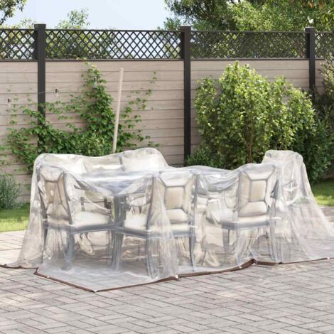 Bâche de protection Bâche transparente avec œillets 3x3 m polyéthylène CFW16205 (1/5)