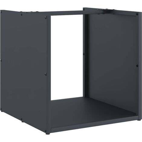 Porte-bûches  Portant de bois chauffage anthracite 40x40x40 cm CFW52444 (1/5)