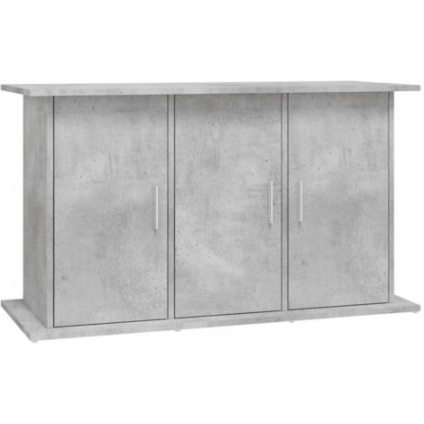 Support pour aquarium  Meuble pour Aquarium gris béton 101x41x58 cm bois d'ingénierie CFW38416