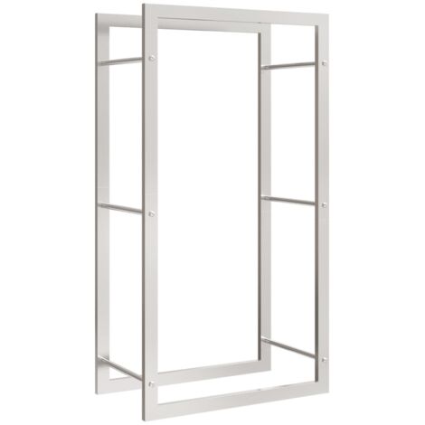 Porte-bûches Portant de bois de chauffage 50x28x94 cm acier inoxydable CFW32872 (1/5)