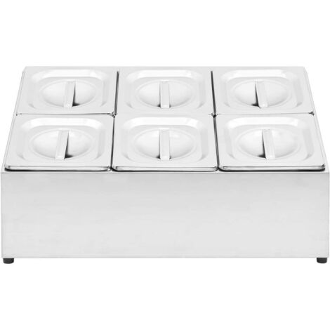Récipient Gastronorm 8 Bacs en Inox GN 1/6 Spécial Restauration Acier
