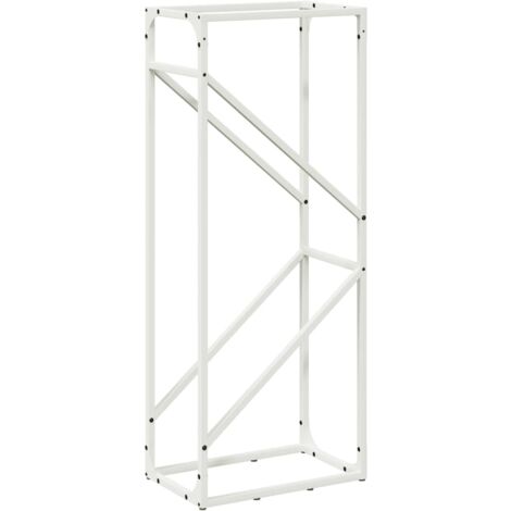 Portant de bois chauffage blanc 40x25x100 cm CFW79998 (1/5)