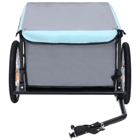 Remorque de vélo noir et bleu 65 kg CFW71542 (1/5)
