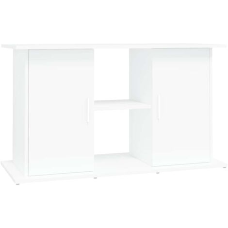 Support pour aquarium  Meuble pour Aquarium blanc 101x41x58 cm bois d'ingénierie CFW23440