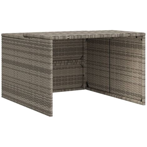 Garage pour robot tondeuse gris 86x90x52/57 cm résine tressée CFW97502