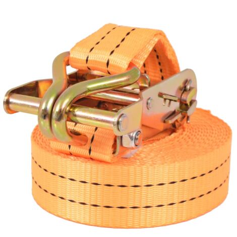 Sangle d’arrimage à cliquet 4 pcs 1 tonne 6 m x 38 mm Orange CFW11371 (1/5)