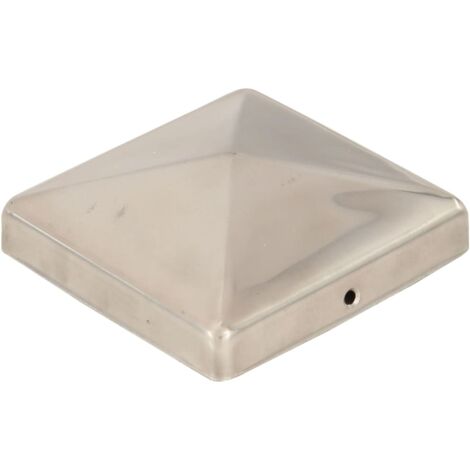 Bouchons de poteau de clôture pyramidaux 6 pcs Inox 101x101 mm CFW68101 (1/5)