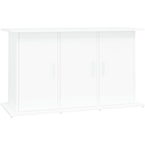 Support pour aquarium  Meuble pour Aquarium blanc 101x41x58 cm bois d'ingénierie CFW14614