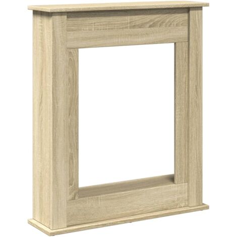 Cadre de cheminée chêne sonoma 75x20x87,5 cm bois d'ingénierie CFW38751