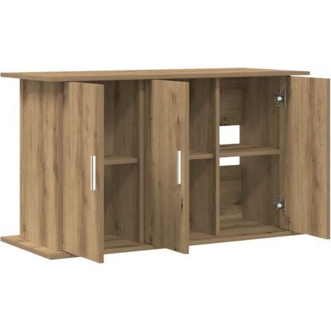 Support d'aquarium  Meuble pour Aquarium chêne artisanal 101x41x58 cm bois ingénierie CFW38081