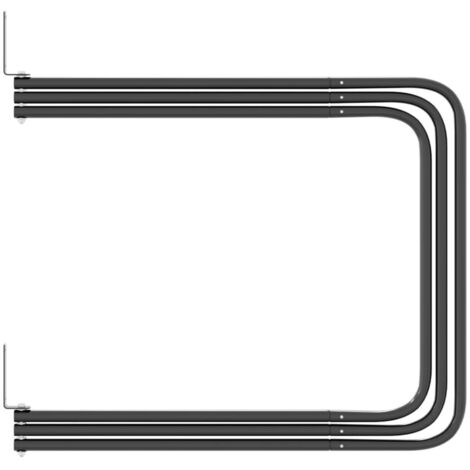 Support de tapis de selle 3 bras noir fer CFW16505