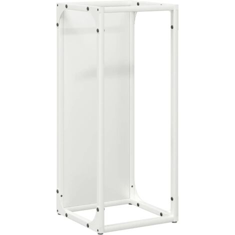 Porte-bûches  Portant de bois chauffage blanc 25x25x60 cm CFW14826 (1/5)