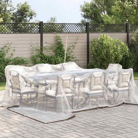 Bâche de protection Bâche transparente avec œillets 4x4 m polyéthylène CFW38277 (1/5)