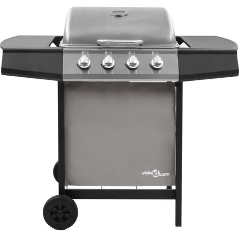 Barbecue gril à gaz avec 4 brûleurs Noir et argenté CFW87201