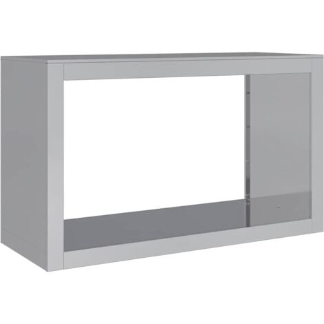 Porte-bûches Portant de bois de chauffage 100x40x60 cm acier galvanisé CFW91549 (1/5)
