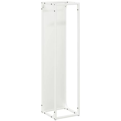 Portant de bois chauffage blanc 25x25x100 cm CFW20923 (1/5)