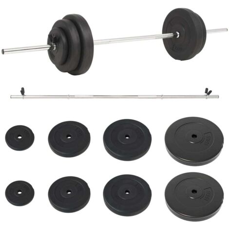 Barre d'haltères avec plaques 60 kg CFW93118 (1/5)