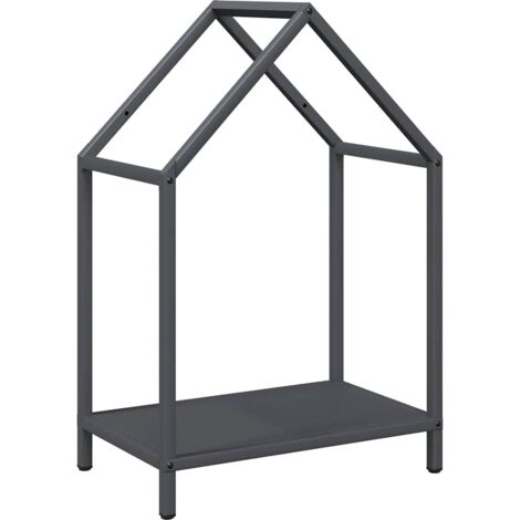 Portant de bois chauffage anthracite 40x25x60 cm CFW59181 (1/5)