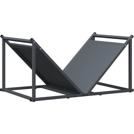 Porte-bûches Portant de bois chauffage anthracite 70x43x34,5 cm CFW40722 (1/5)