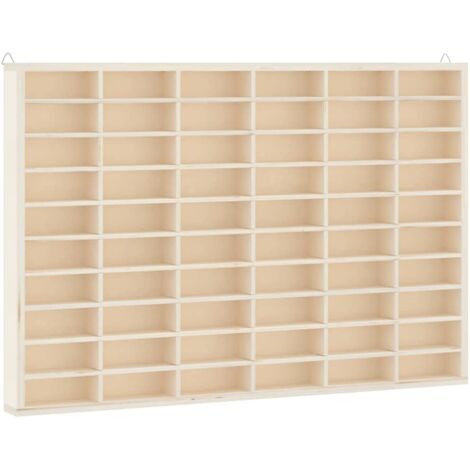 Vitrine de collection en bois avec 60 compartiments 60 x 4,5 x 40,5 cm CFW83284
