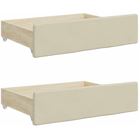 VidaXL Tiroirs de lit 2 pcs Gris Bois de pin massif 814981 - Maison VidaXL Tiroirs de lit 2 pcs Gris Bois de pin massif 814981 - Maison