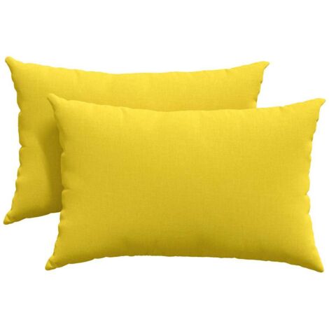 Coussins de canapé 2 pcs Jaune clair 60 x 40 cm tissu CFW20381 (1/5)