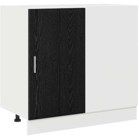 Meuble de cuisine d'angle Riga Chêne noir 86 x 46 x 81,5 cm CFW81388