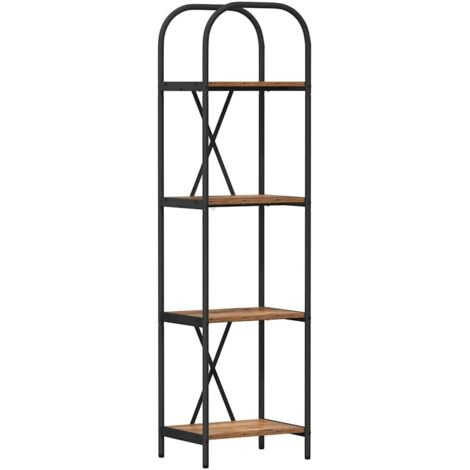 Étagères de rangement,Étagère Bois ancien 40 x 30 x 146 cm Bois d'ingénierie CFW80801 (1/5)