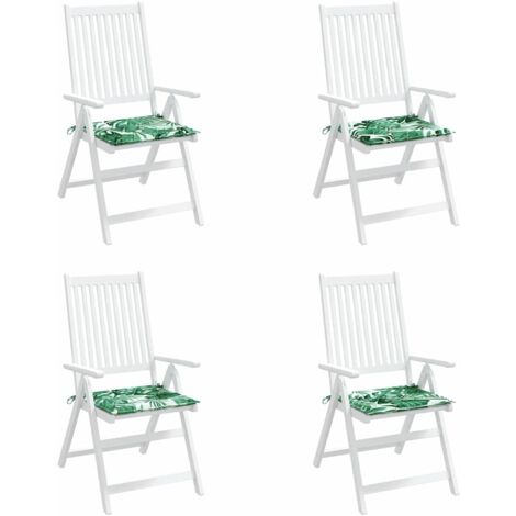 Coussins de chaise 4 pcs Motif de feuille 50 x 50 x 4 cm CFW68656 (1/5)