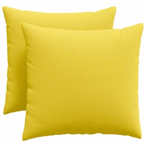 Coussins de canapé 2 pcs Jaune clair 50 x 50 cm tissu CFW85216 (1/5)