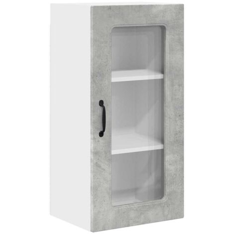 Meuble mural de cuisine,Armoire de cuisine avec étagère Gris béton 40 x 31 x 80 cm CFW17495 (1/5)