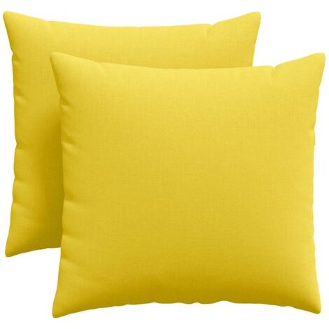 Coussins de canapé 2 pcs Jaune clair 45 x 45 cm tissu CFW82947 (1/5)