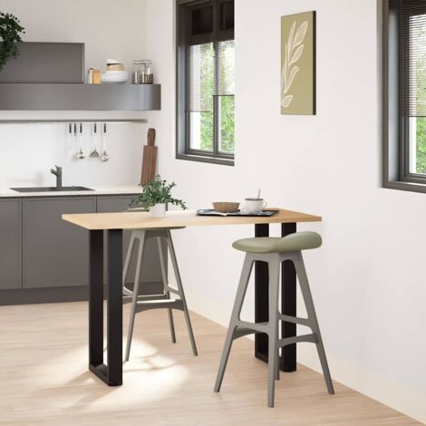 Pied de meuble，Pieds de table de bar en U, 2 pièces, noir, 40 x 90-91 cm, acier CFW66090