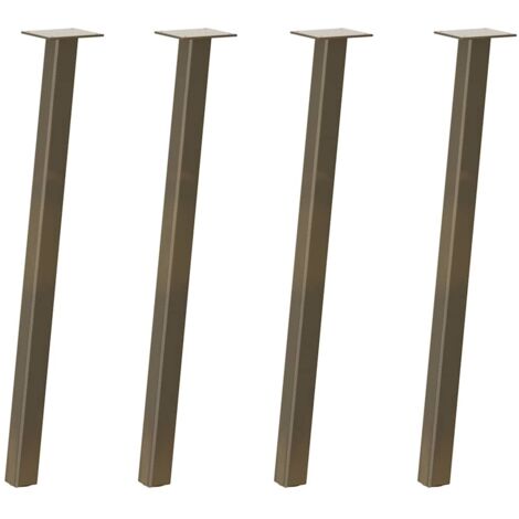 Pied de meuble,Pieds de table console 4 pièces Acier naturel 72 cm Acier CFW17072 (1/5)