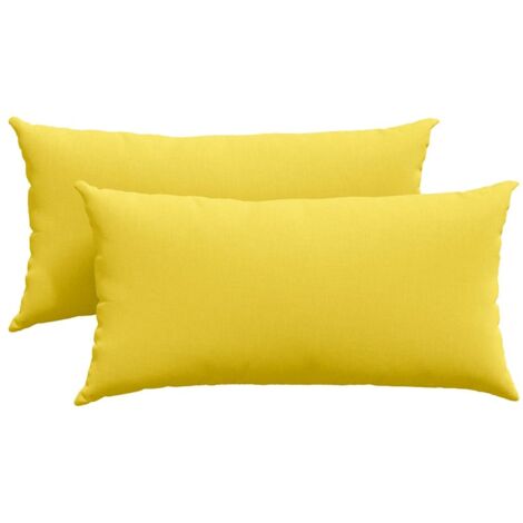 Coussins de canapé 2 pcs Jaune clair 80 x 40 cm tissu CFW60602 (1/5)