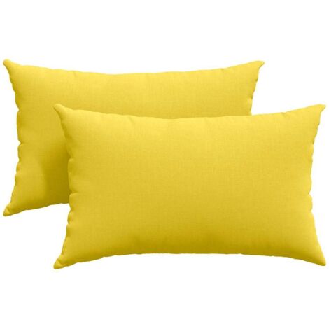 Coussins de canapé 2 pcs Jaune clair 50 x 30 cm tissu CFW39707 (1/5)