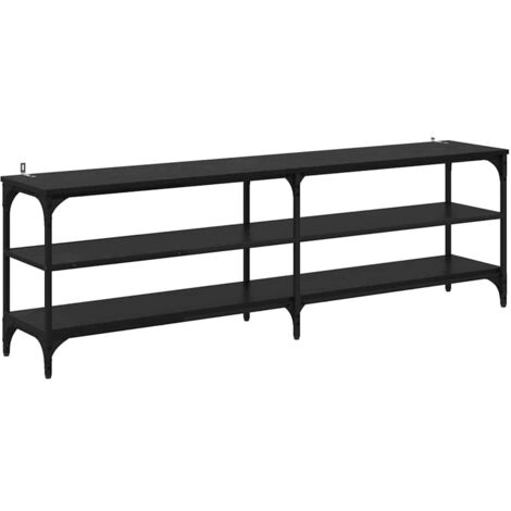 Meuble TV,Banc Tv Moderne,Meuble De Rangement Chêne noir 160 x 30 x 50 cm Bois d'ingénierie et fer CFW29859 (1/5)