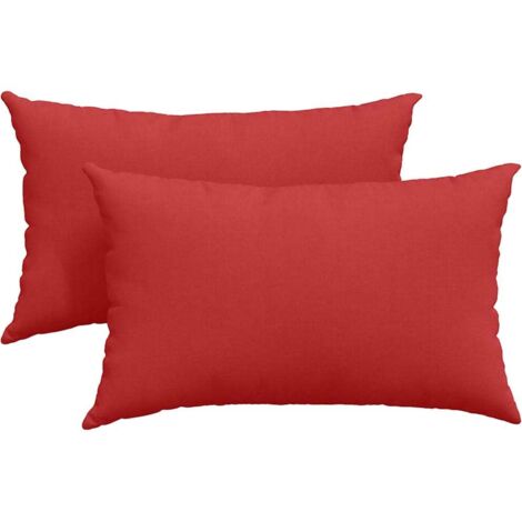Coussins de canapé 2 pcs Rouge 50 x 30 cm tissu CFW91101 (1/5)
