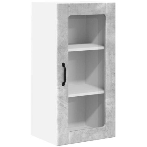 Meuble mural de cuisine,Armoire de cuisine avec étagère Gris béton 40 x 31 x 80 cm CFW74086 (1/5)