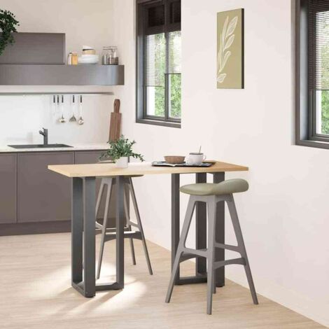 Pied de meuble,Pieds de table de bar en T, 2 pièces, anthracite, 50 x 35 x (90-91) cm, acier CFW43355 (1/5)