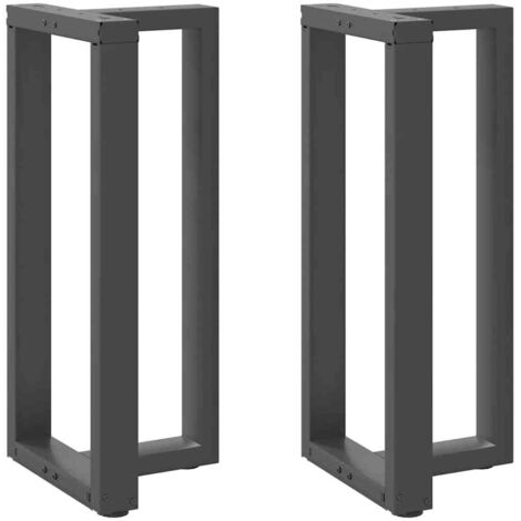 Pied de meuble,Pieds de table de bar en T, 2 pièces, anthracite, 40 x 35 x (90-91) cm, acier CFW52436 (1/5)