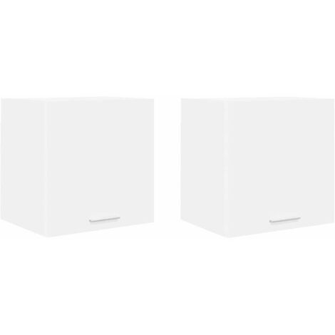 Meubles de Rangement，Armoire suspendue avec porte Riga 2 pcs Blanc 40 x 31 x 40 cm CFW906604