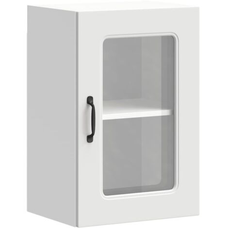 Meubles de Rangement,Armoire murale de cuisine avec porte en verre Kalmar blanc CFW560444 (1/5)