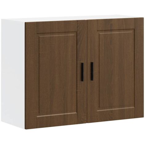 Meubles de Rangement，Armoire murale de cuisine Porto chêne marron bois d'ingénierie CFW432928 (1/5)