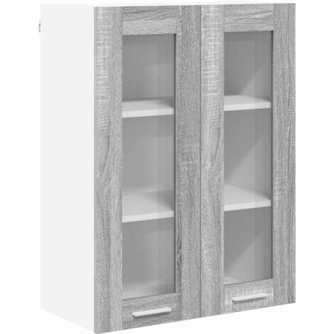 Meubles de Rangement,Armoire suspendue avec porte Riga Gris Sonoma 60 x 31 x 80 cm CFW509428 (1/5)