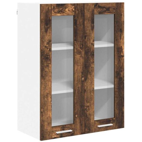 Meubles de Rangement,Armoire suspendue avec stockage Riga Chêne fumé 60 x 31 x 80 cm CFW914863 (1/5)